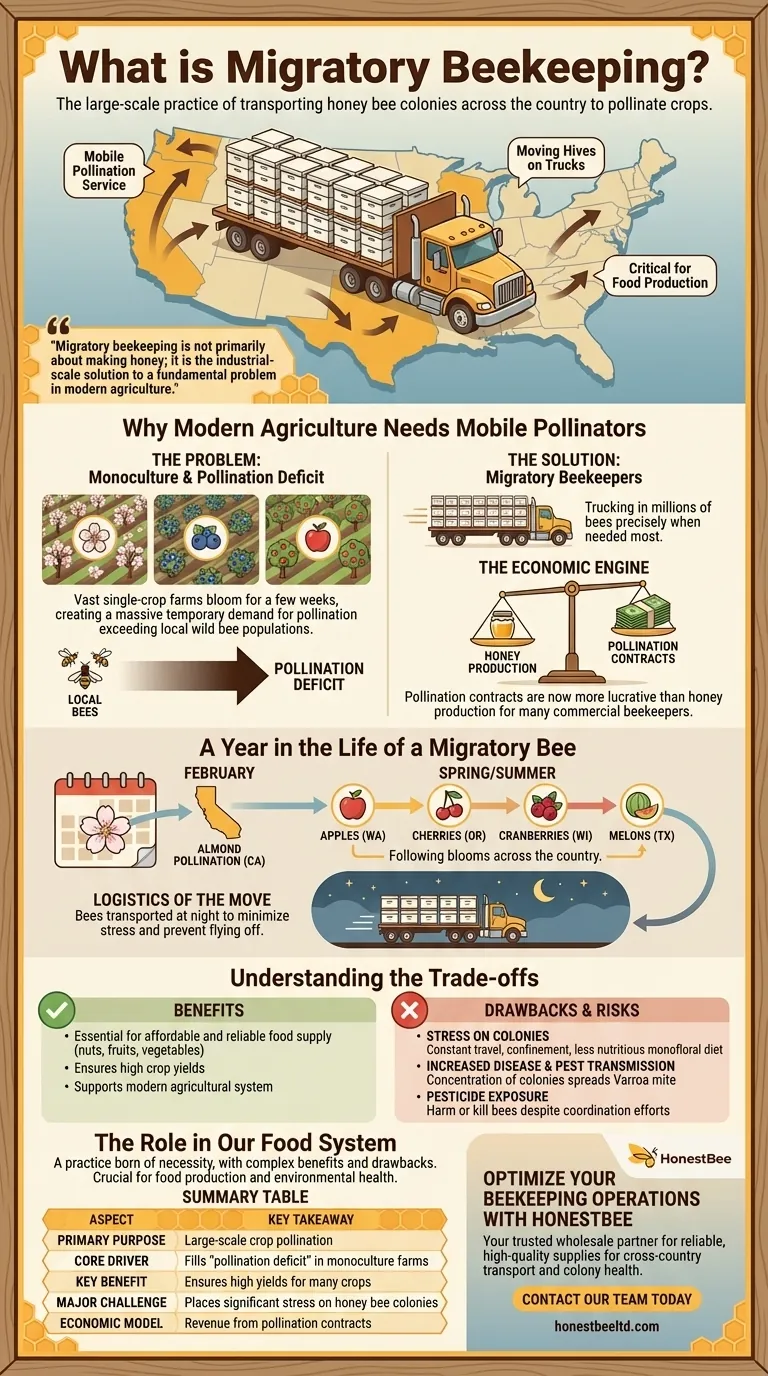 What is migratory beekeeping? The Essential Guide to Modern Crop Pollination Visual Guide