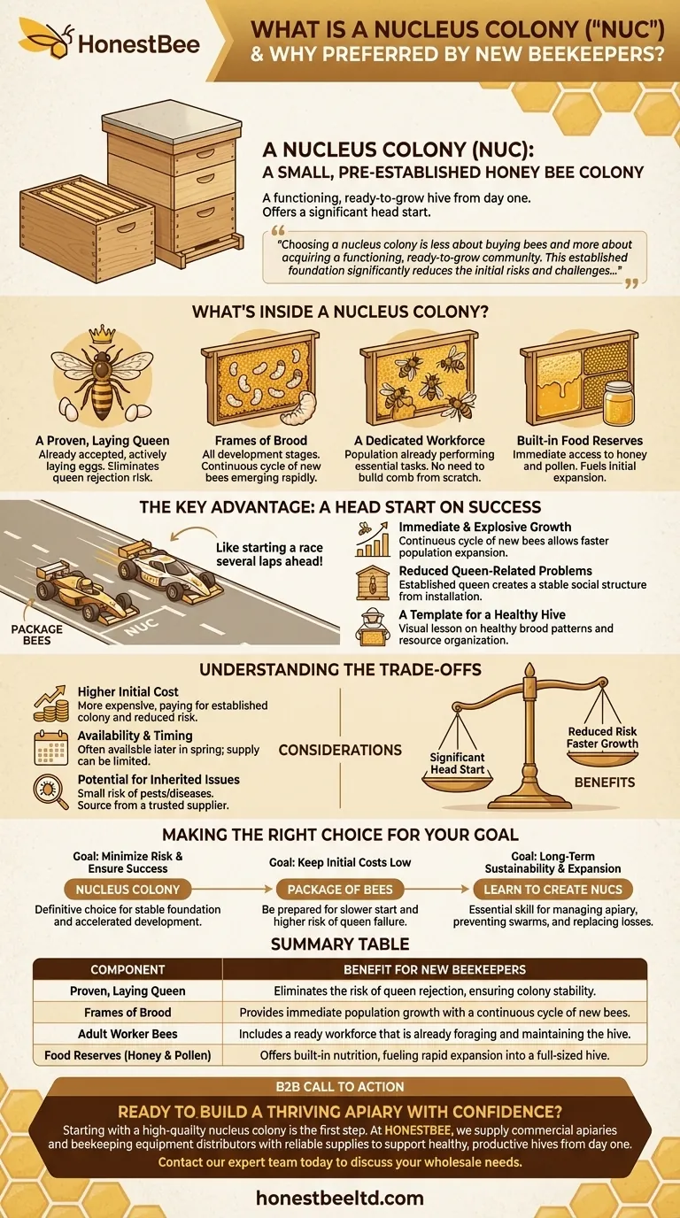 What is a nucleus colony, and why is it preferred by new beekeepers? A Proven Path to Apiary Success Visual Guide