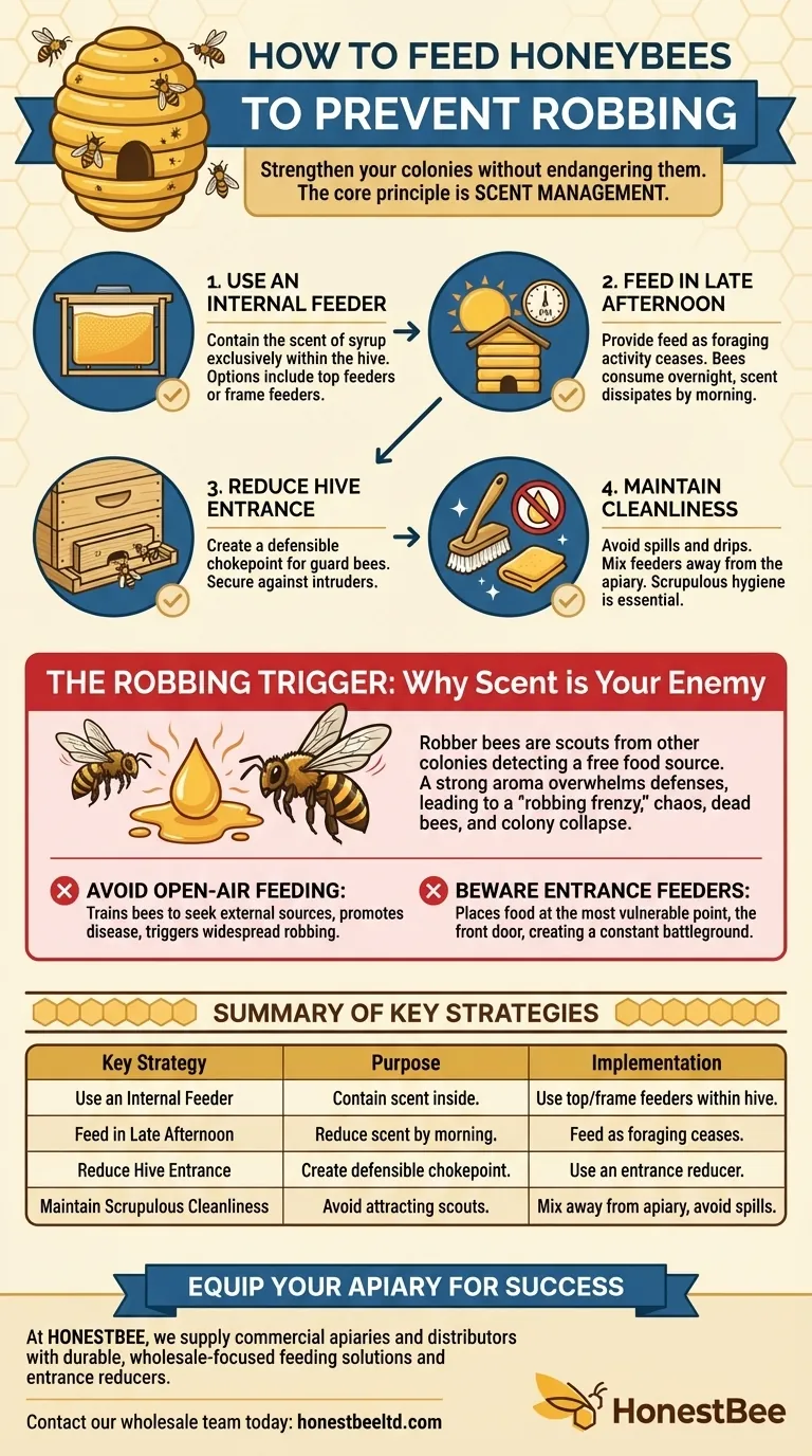 为防止蜜蜂盗蜜，喂养蜜蜂有哪些技巧？掌握气味控制和蜂巢安全 图解指南