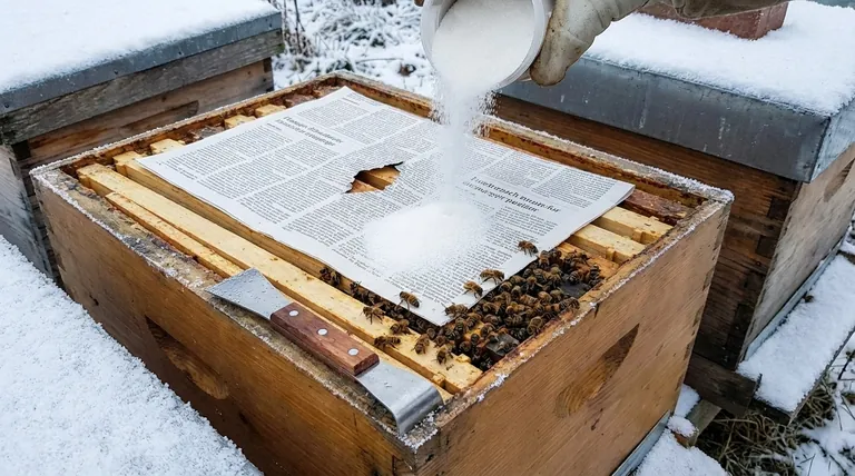 Como o açúcar seco é normalmente fornecido às abelhas? Um Guia para Alimentação de Emergência no Inverno