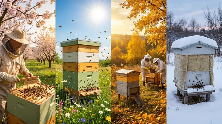 How does the size of a honeybee colony change with the seasons? Master the Annual Cycle for a Thriving Apiary