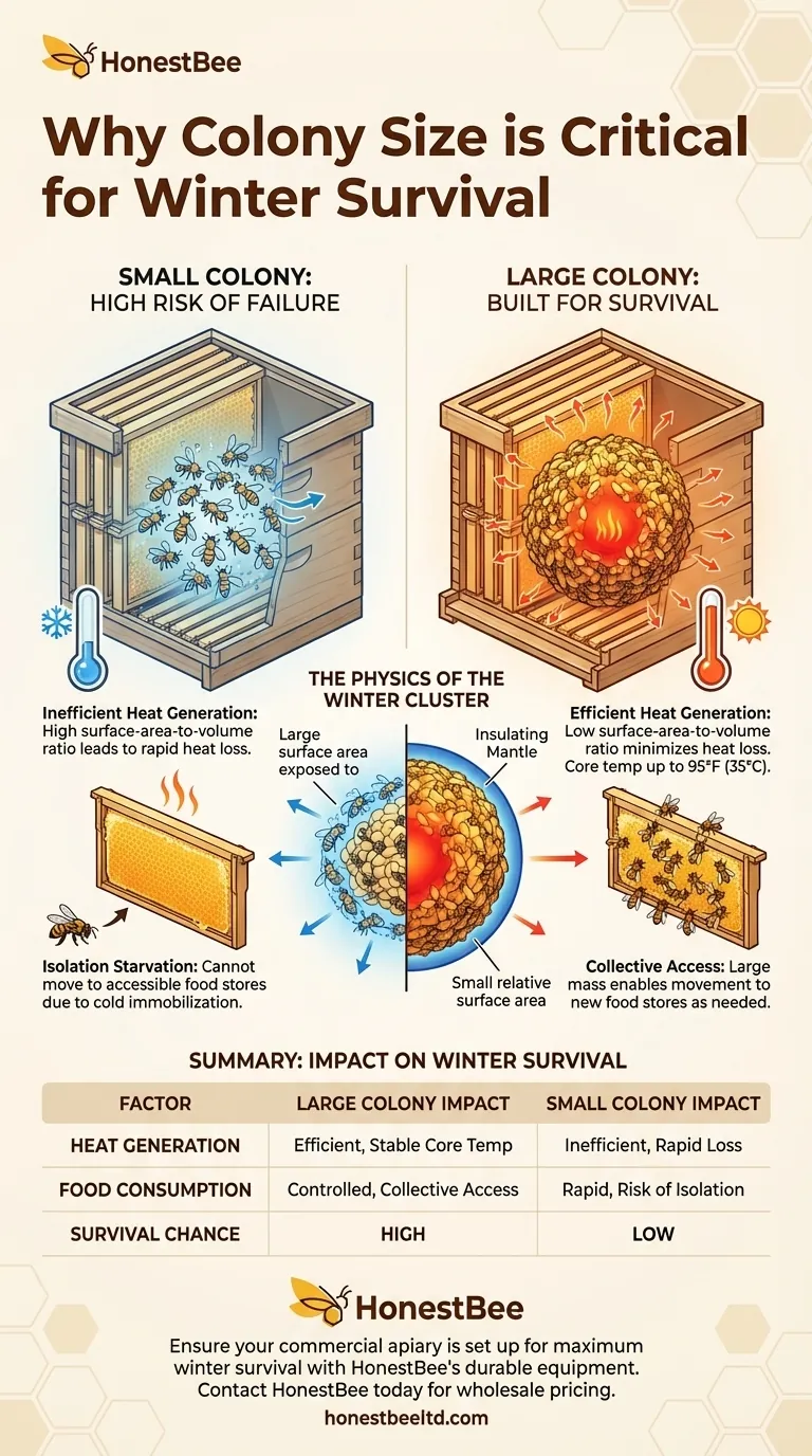 Why is colony size critical during winter preparation? Ensure Your Hive Survives the Cold Visual Guide