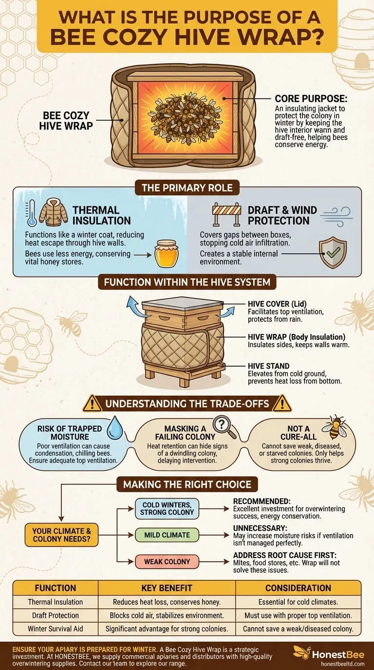 What is the purpose of a bee cozy hive wrap? Boost Winter Survival for Your Honeybee Colony Visual Guide