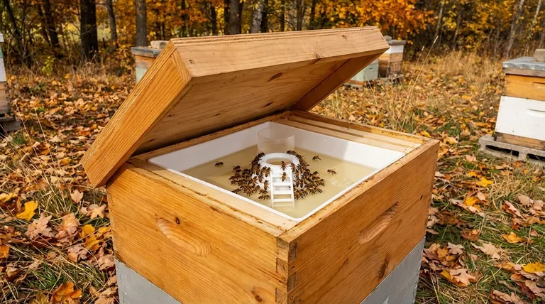 What is the function of a 10-frame wooden hive top feeder? Essential for Fall & Winter Bee Feeding