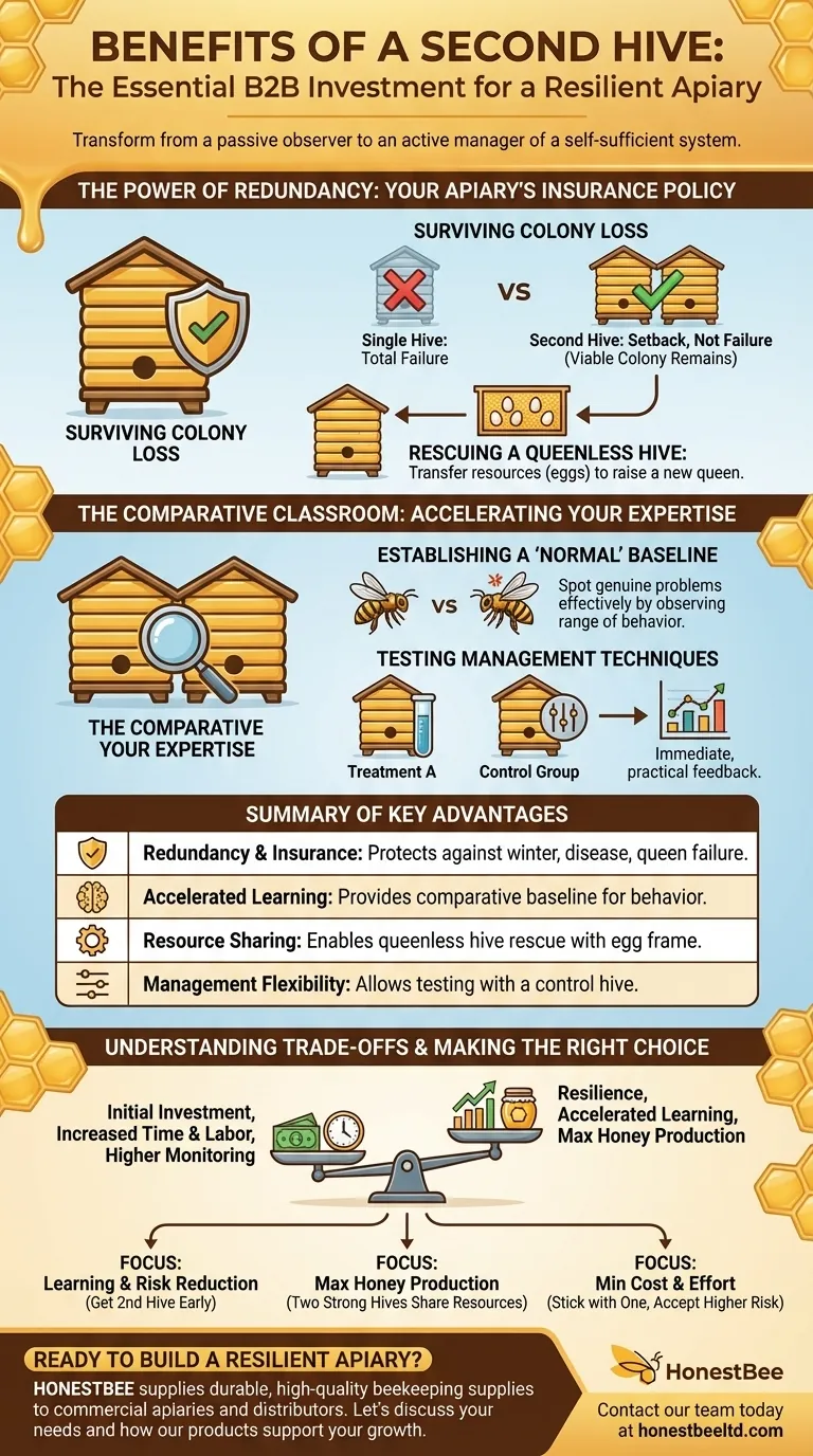 What are the benefits of having a second hive in beekeeping? Boost Your Apiary's Resilience & Success Visual Guide