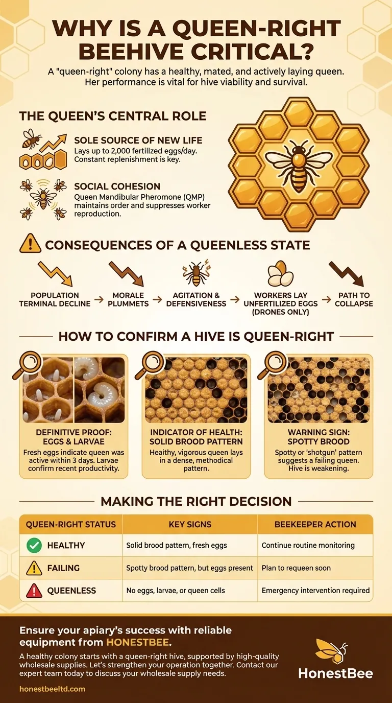 Why is checking if a beehive is queen-right important? The Key to a Thriving Apiary Visual Guide