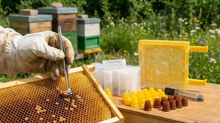 ما هي طريقة حفظ السجلات الإضافية التي يستخدمها بعض مربي النحل؟ ترقيم الملكات للإدارة الدقيقة