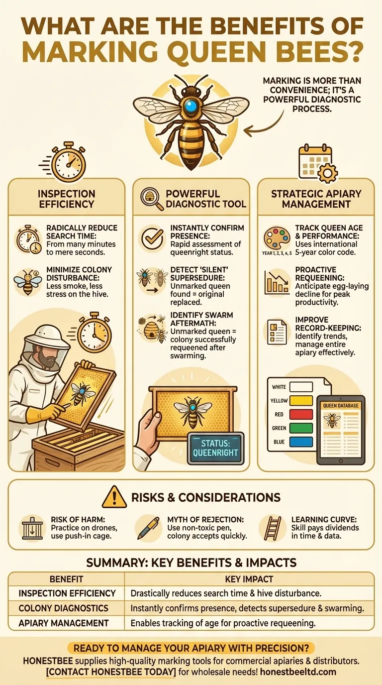 What are the benefits of marking queen bees? Boost Hive Health & Management Efficiency Visual Guide