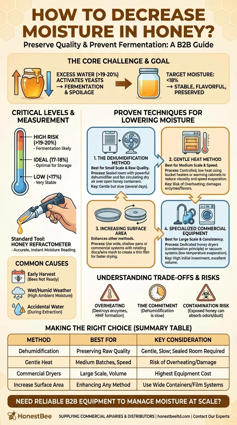 How to decrease moisture in honey? Prevent Fermentation and Ensure Long-Term Quality Visual Guide