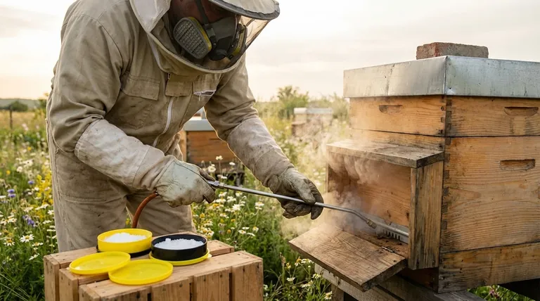 What is the vaporization method for applying oxalic acid? A Low-Disturbance Varroa Mite Treatment