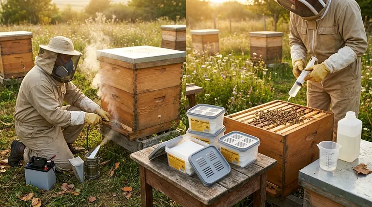 与滴灌法相比,熏蒸法在蜜蜂安全性方面有何不同?温和蜂群处理指南