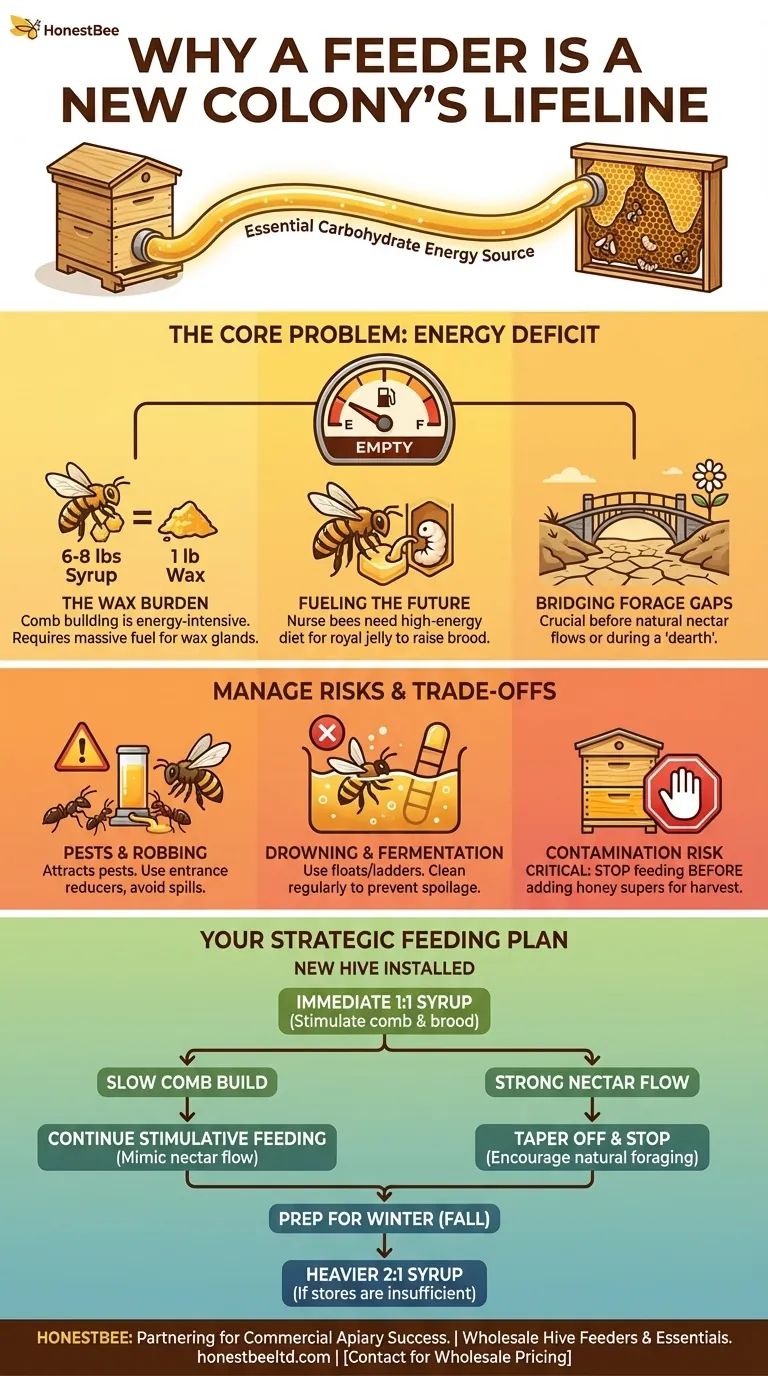 Warum ist eine Futtervorrichtung bei der Etablierung eines Bienenstocks wichtig? Der Schlüssel zum Überleben und Wachstum der Kolonie Visuelle Anleitung