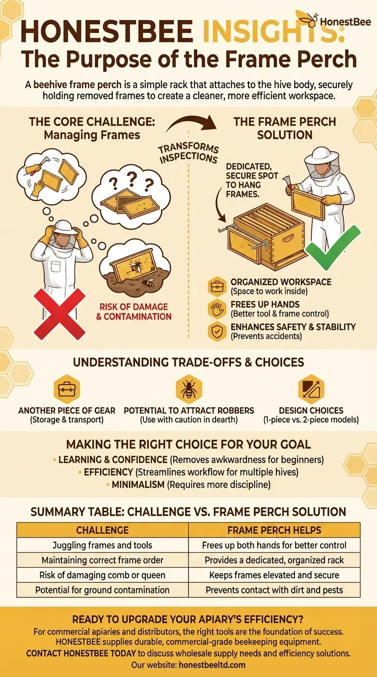 What is the purpose of the frame perch? A Game-Changer for Efficient Hive Inspections Visual Guide