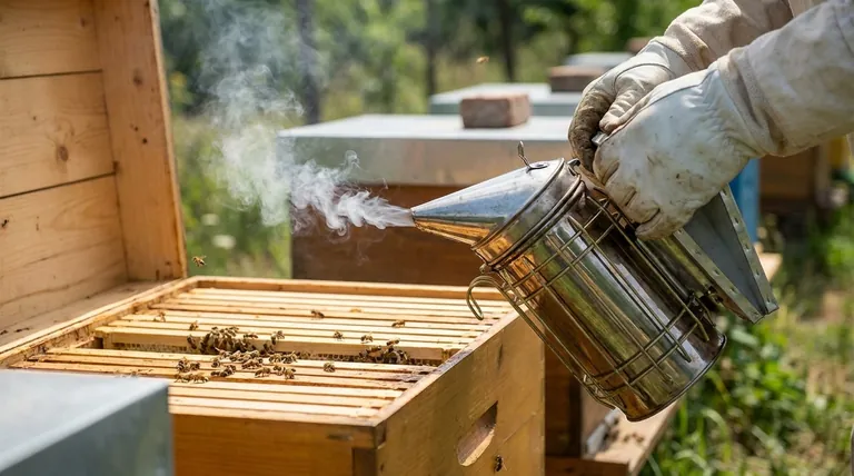 给蜜蜂使用过多的烟雾可以吗?正确使用蜂箱熏烟器进行平静检查的方法