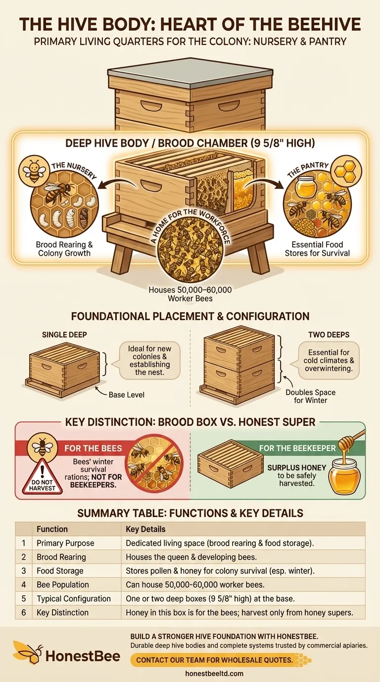 What is the purpose of a deep or hive body box in a beehive? The Essential Guide to Brood Boxes Visual Guide