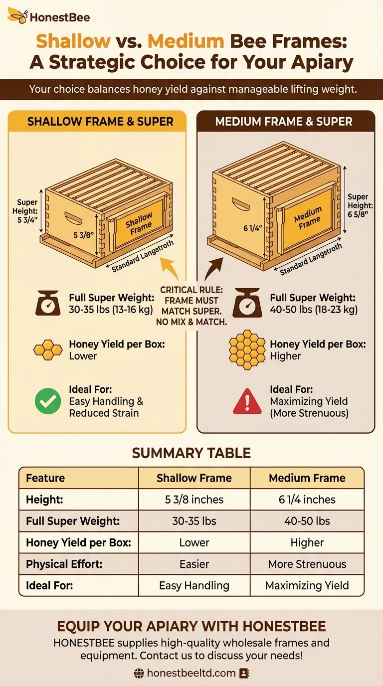 Каковы различия между неглубокими и средними рамками? Выберите правильную рамку для вашего улья Визуальное руководство