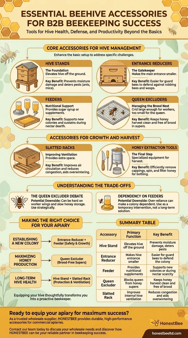 What are some common beehive accessories? Essential Tools for Healthy, Productive Hives Visual Guide