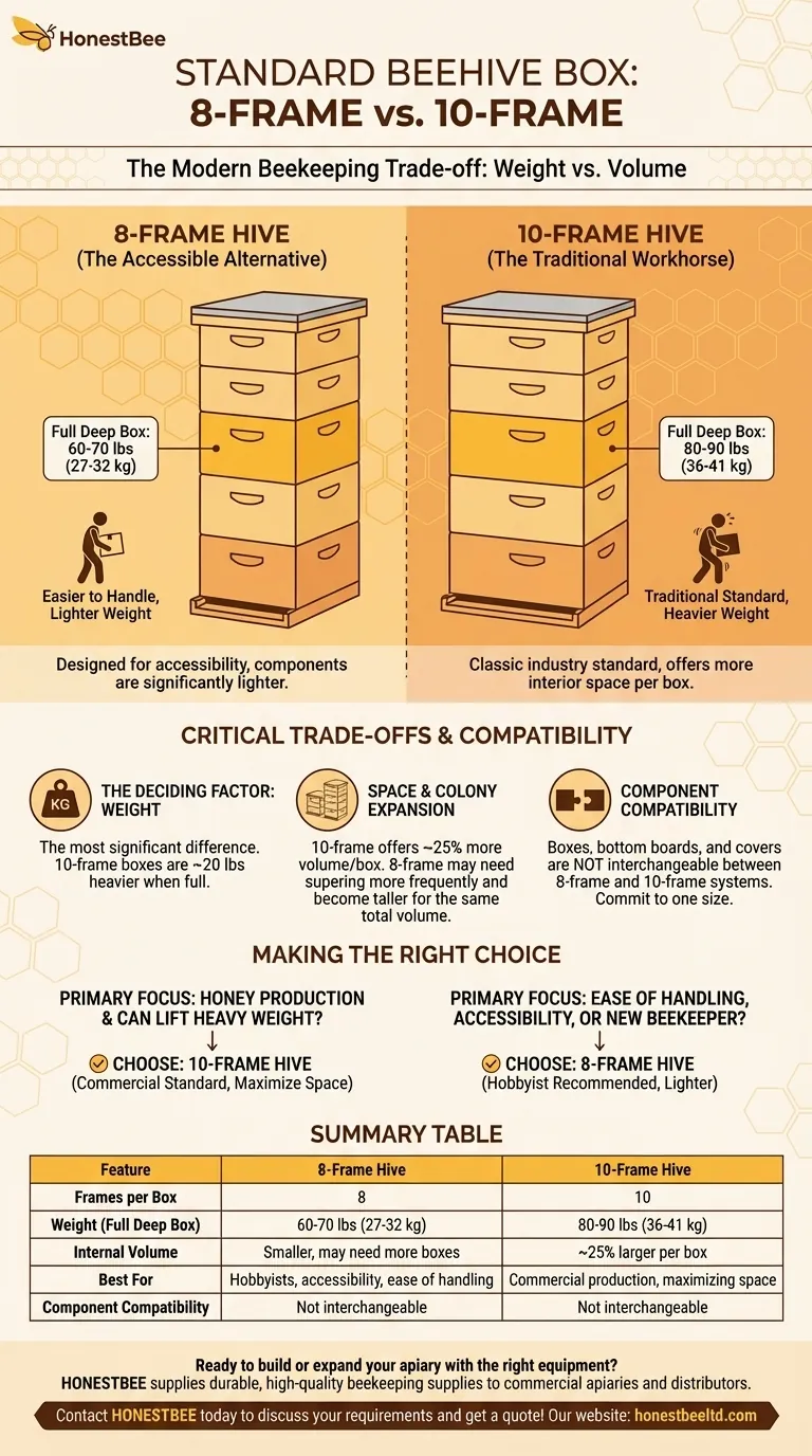 一个标准蜂箱能装多少框？在8框和10框蜂箱之间进行选择 图解指南