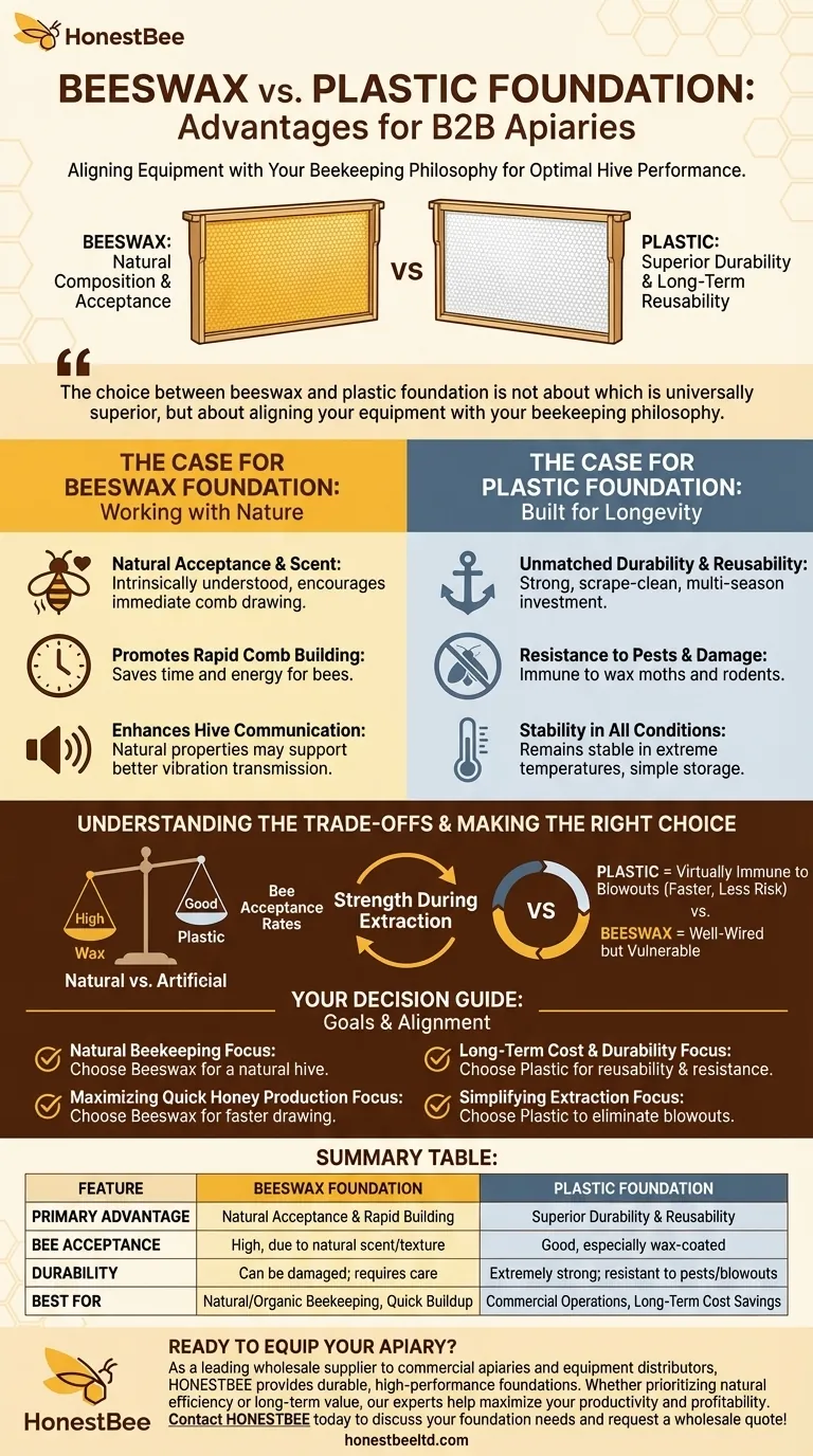 What are the advantages of beeswax and plastic foundations? Maximize Your Apiary's Efficiency Visual Guide