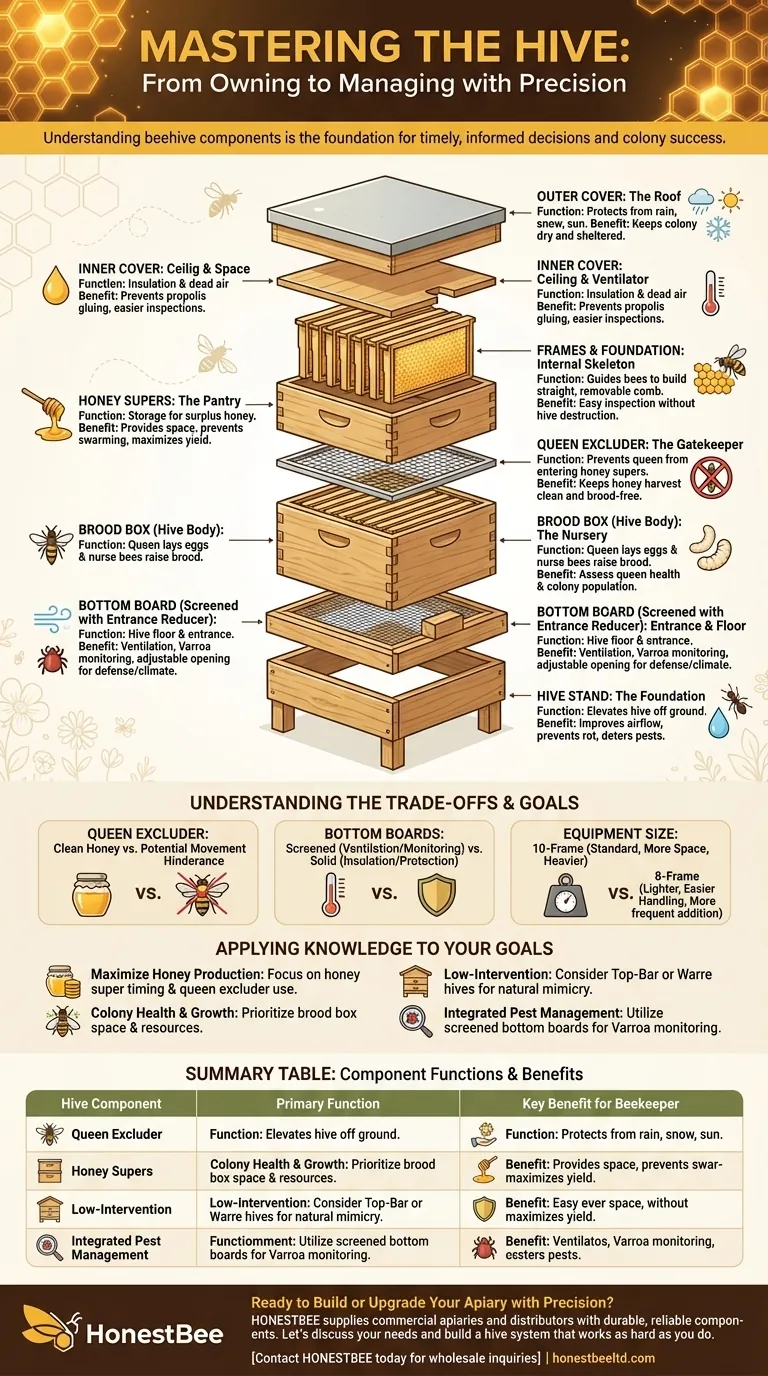 ما هي أهمية فهم وظيفة كل جزء من أجزاء خلية النحل؟ أتقن إدارة خليتك من أجل مستعمرة مزدهرة دليل مرئي