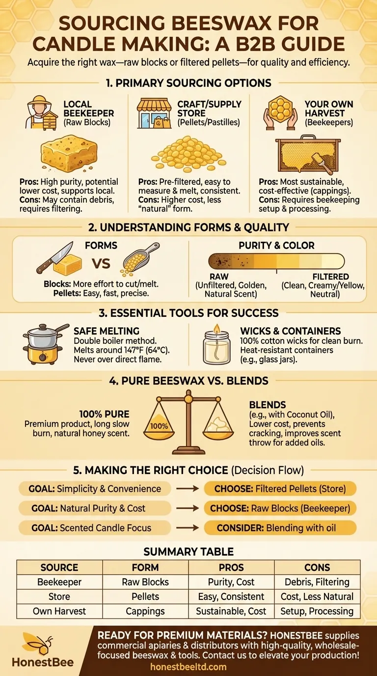How can beeswax be acquired for candle making? Sourcing Tips for Quality & Convenience Visual Guide