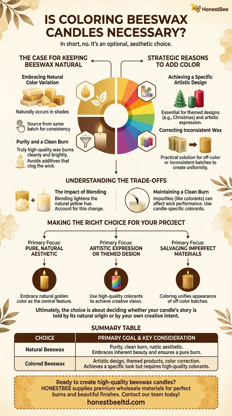 Is coloring beeswax candles necessary? Balancing Natural Beauty with Artistic Vision Visual Guide