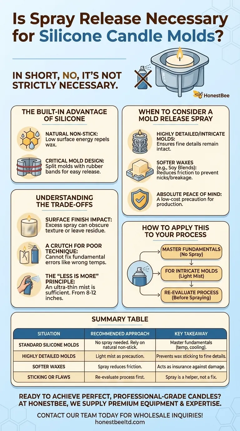 Is spray release necessary when using silicone molds for candle making? Master the Art of Flawless Demolding Visual Guide