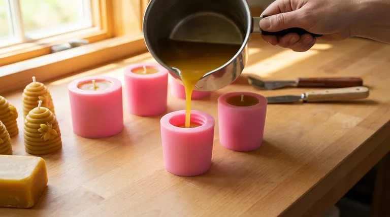 What is the process for pouring wax into the mold? Master the Perfect Candle Pouring Technique
