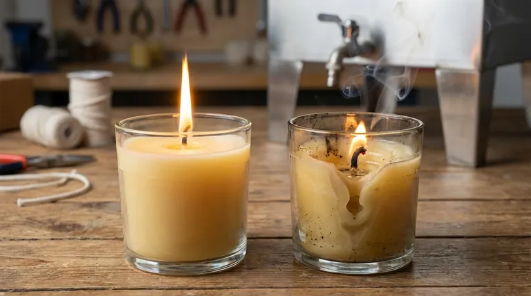 Why is it important to use clean wax for candle making? Ensure a Clean, Even Burn