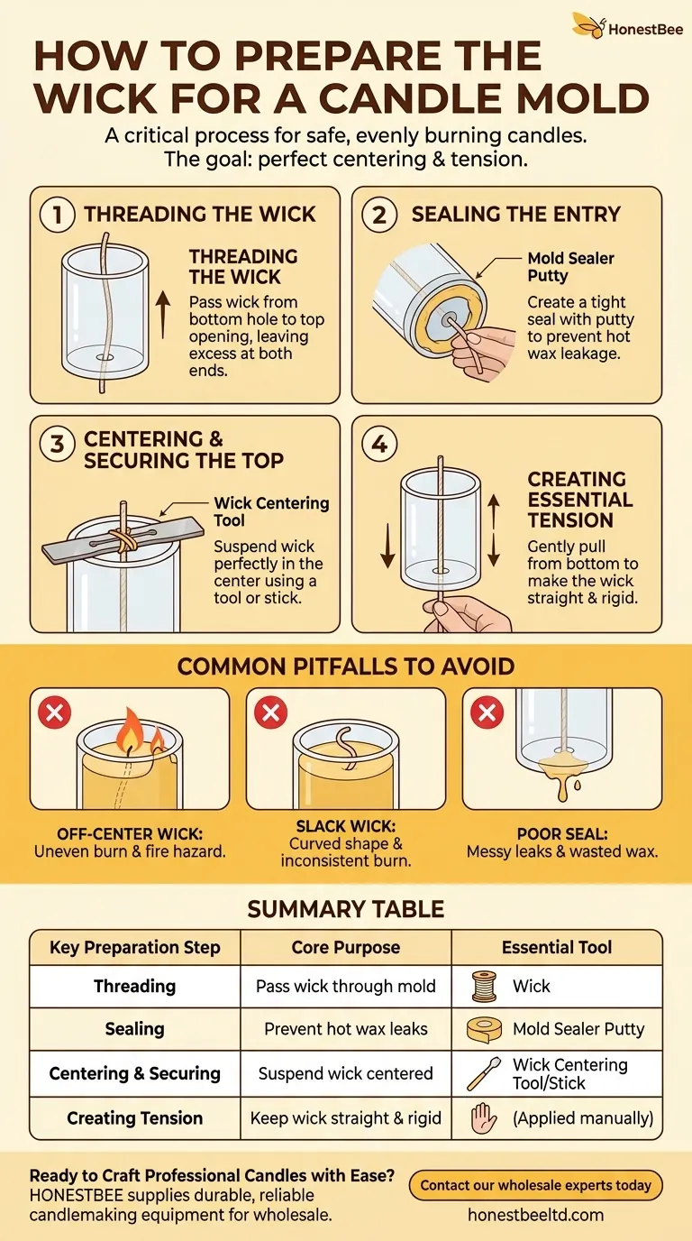 キャンドルモールドの芯の準備方法は？毎回完璧に中央に配置され、安全に燃焼させるには ビジュアルガイド
