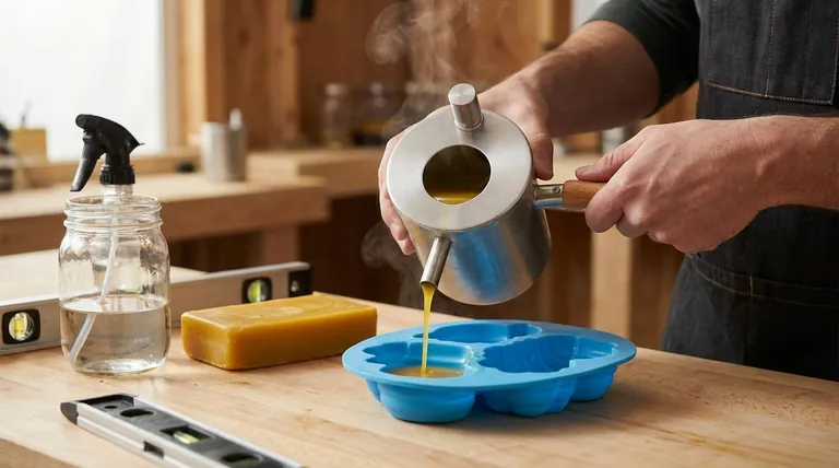 Comment couler la cire d'abeille fondue dans un moule ? Un guide étape par étape pour une finition impeccable