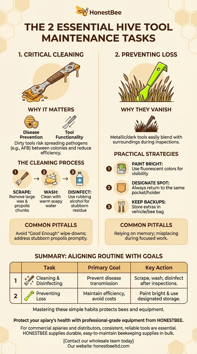 Quelles sont les deux principales tâches d'entretien et de maintenance des outils de ruche ? Protégez vos ruches et votre investissement Guide Visuel