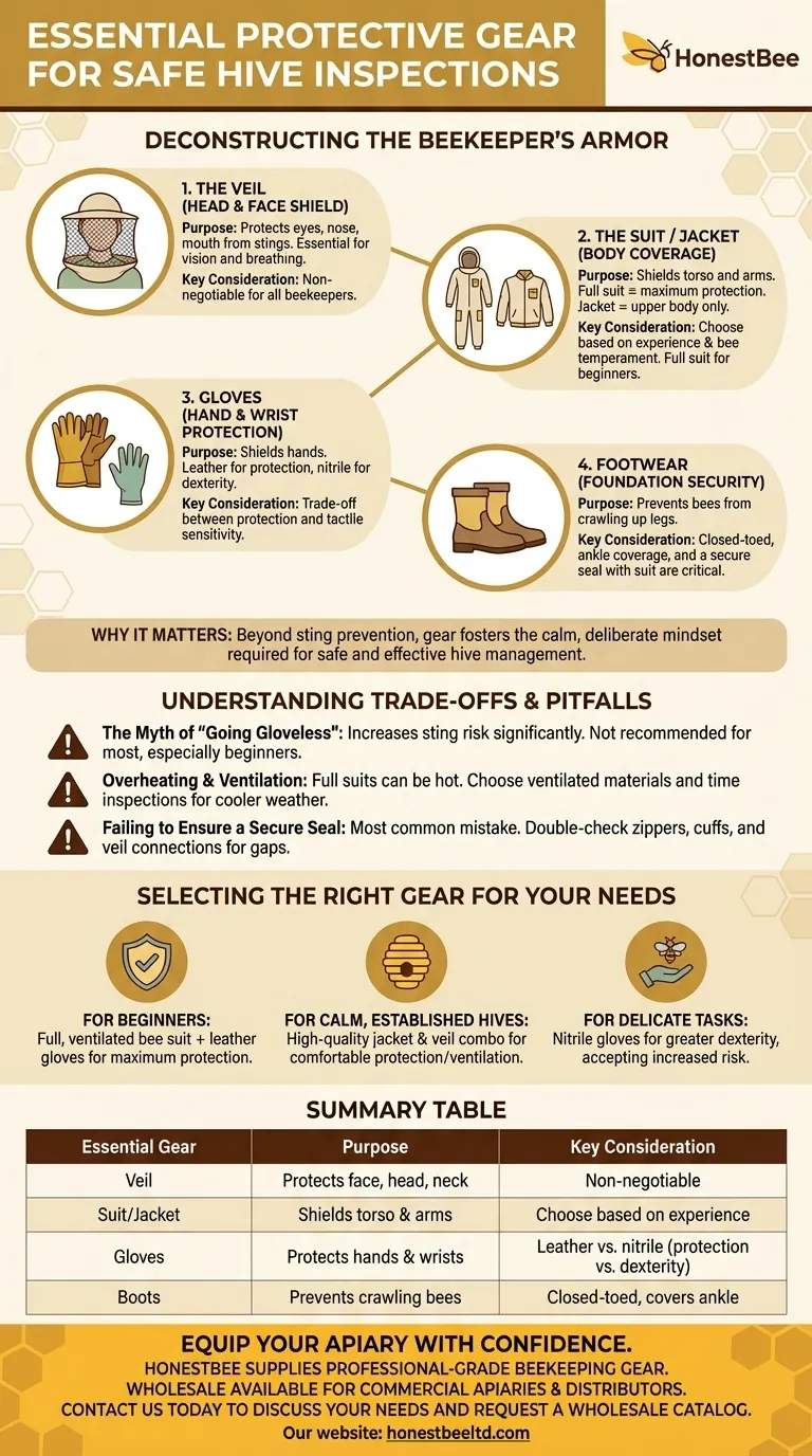 What protective gear is necessary for beekeepers? Essential Equipment for Safe Hive Inspections Visual Guide