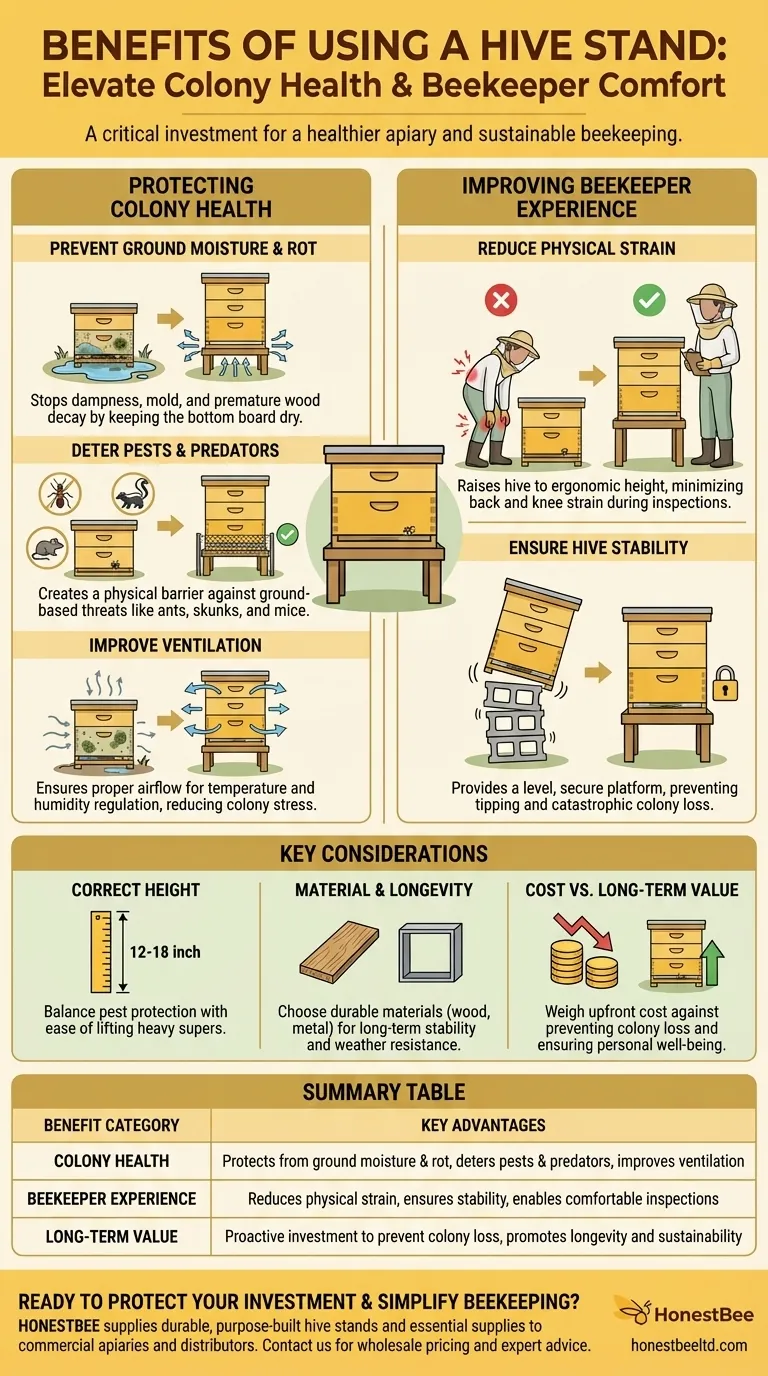 Was sind die Vorteile der Verwendung eines Bienenstockständers? Verbesserung der Bienenstockgesundheit und des Komforts für Imker Visuelle Anleitung