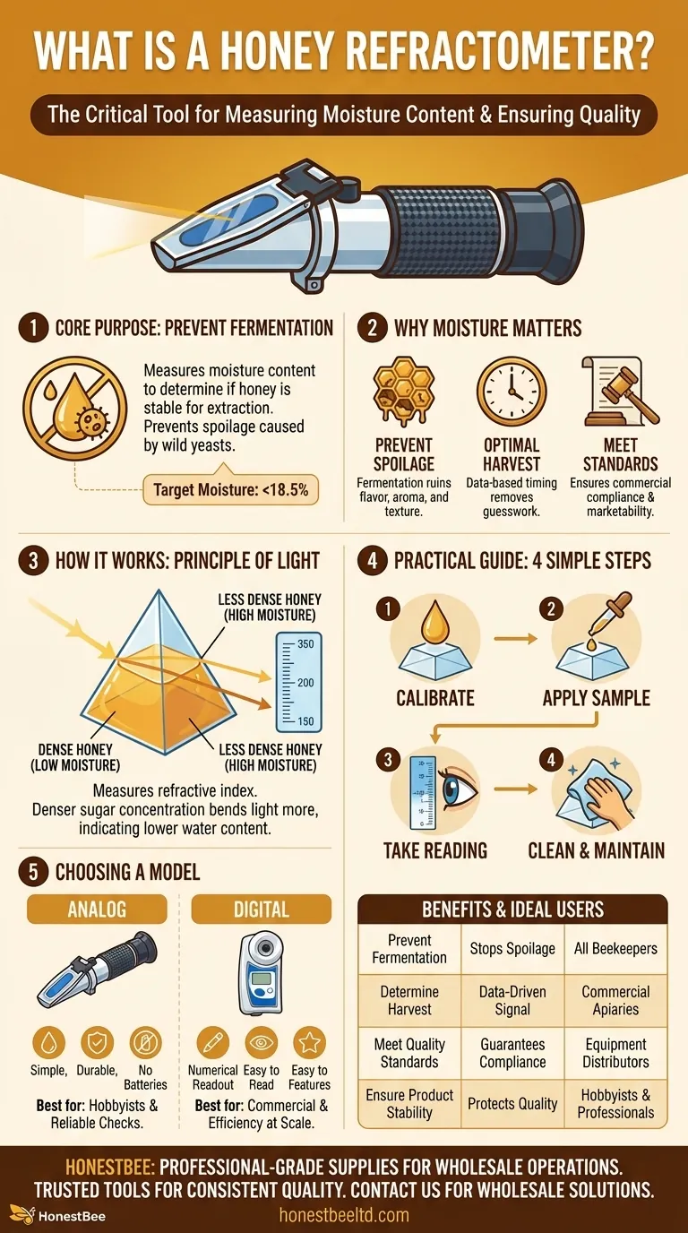 ما هو الغرض من مقياس انكسار العسل؟ ضمان الجودة ومنع تلف العسل دليل مرئي