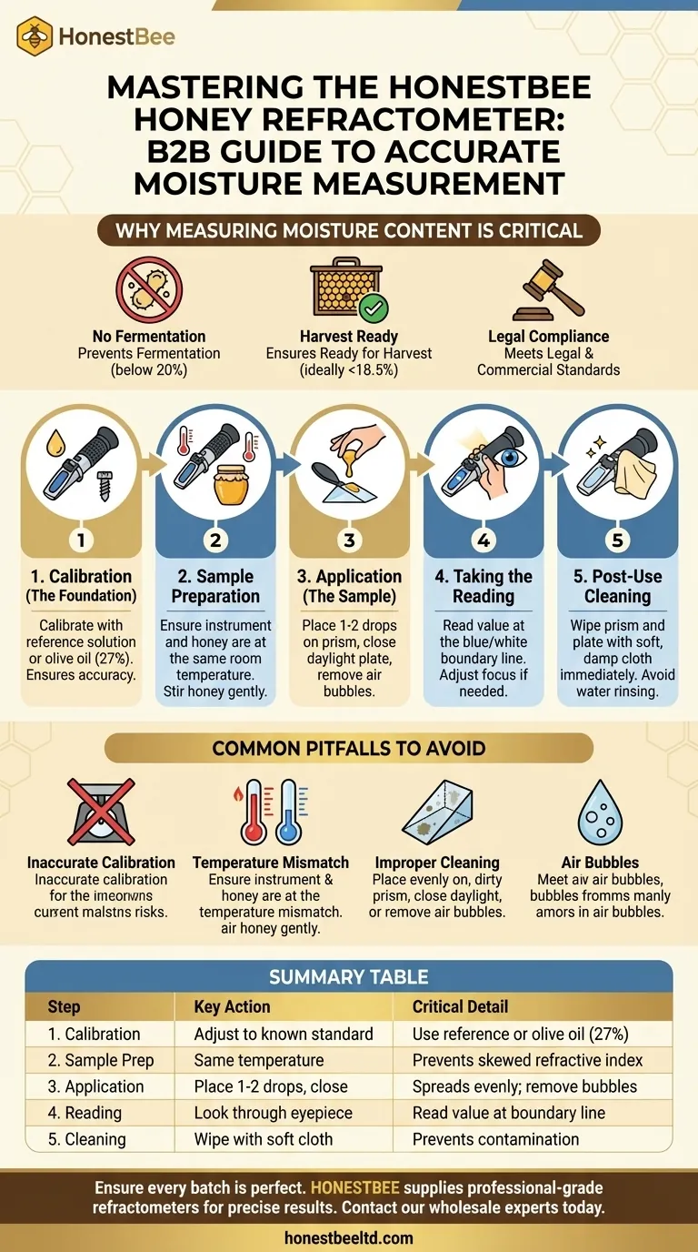 꿀 굴절계를 사용하는 단계는 무엇입니까? 프리미엄 꿀을 위한 습도 제어 마스터하기 시각적 가이드