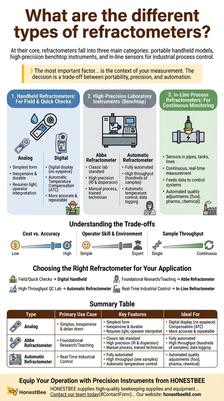 What are the different types of refractometers? Find the Right Tool for Your Application Visual Guide