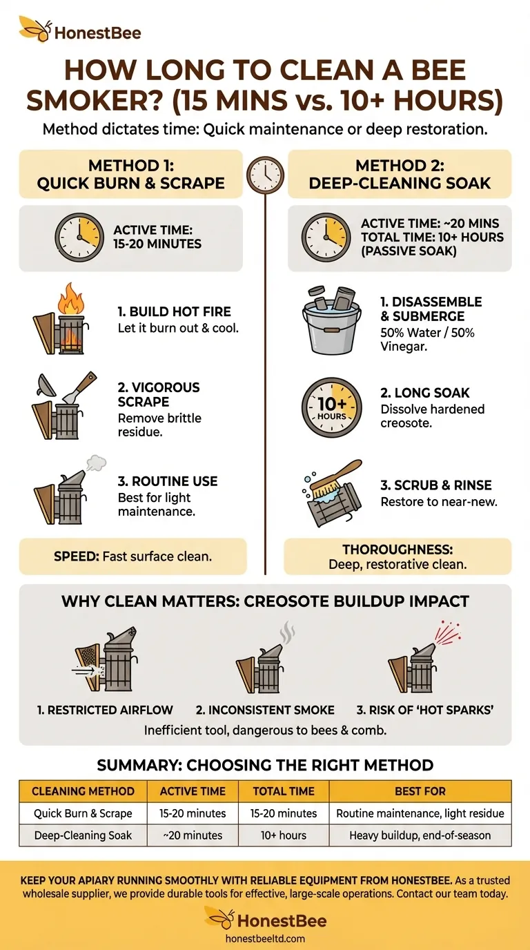 벌 연기통을 청소하는 데 얼마나 걸리나요? 15분 퀵 픽스부터 10시간 딥 클린까지 시각적 가이드