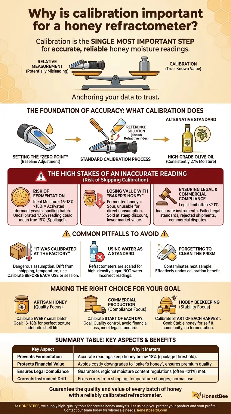 Pourquoi l'étalonnage est-il important pour un réfractomètre à miel ? Assurez des lectures d'humidité précises et protégez la qualité de votre miel Guide Visuel