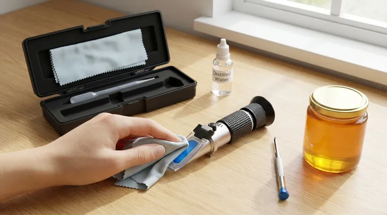 How should a honey refractometer be maintained for accurate results? Ensure Precise Moisture Readings for Your Honey