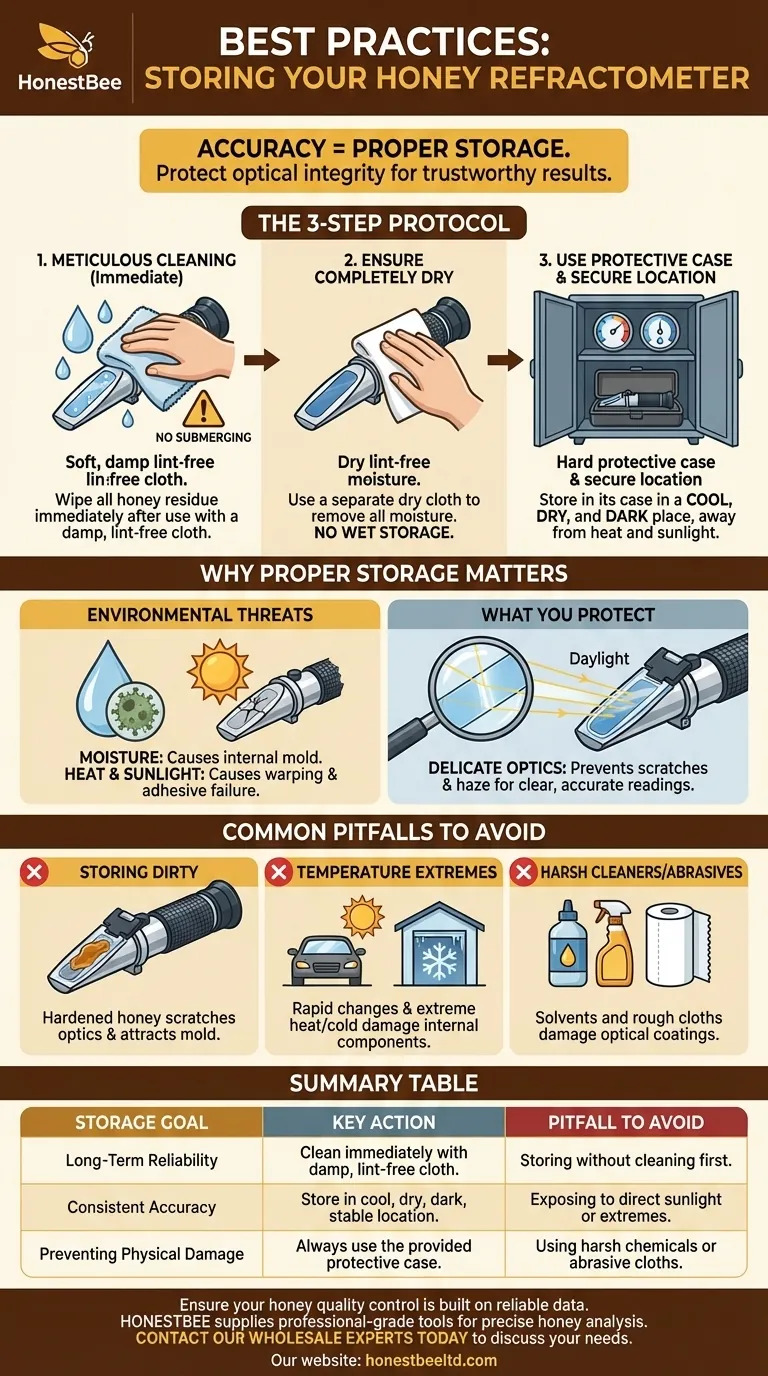꿀 굴절계를 보관하는 가장 좋은 방법은 무엇입니까? 정확성을 보존하고 수명을 연장하세요 시각적 가이드