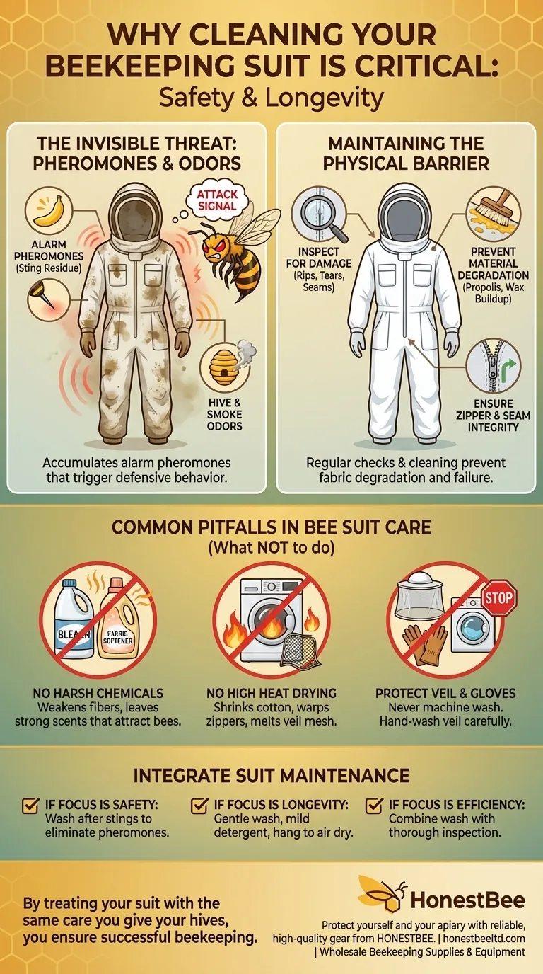 Why is it important to regularly clean a beekeeping suit? Prevent Bee Attacks and Protect Your Investment Visual Guide
