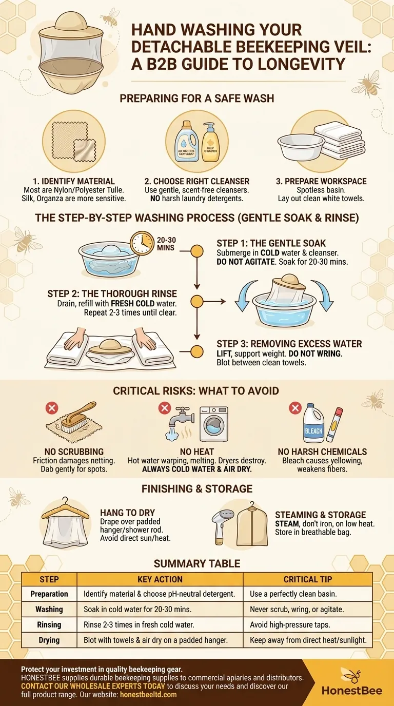 What are the steps for hand washing a detachable veil? A Gentle Guide to Preserving Delicate Fabrics Visual Guide