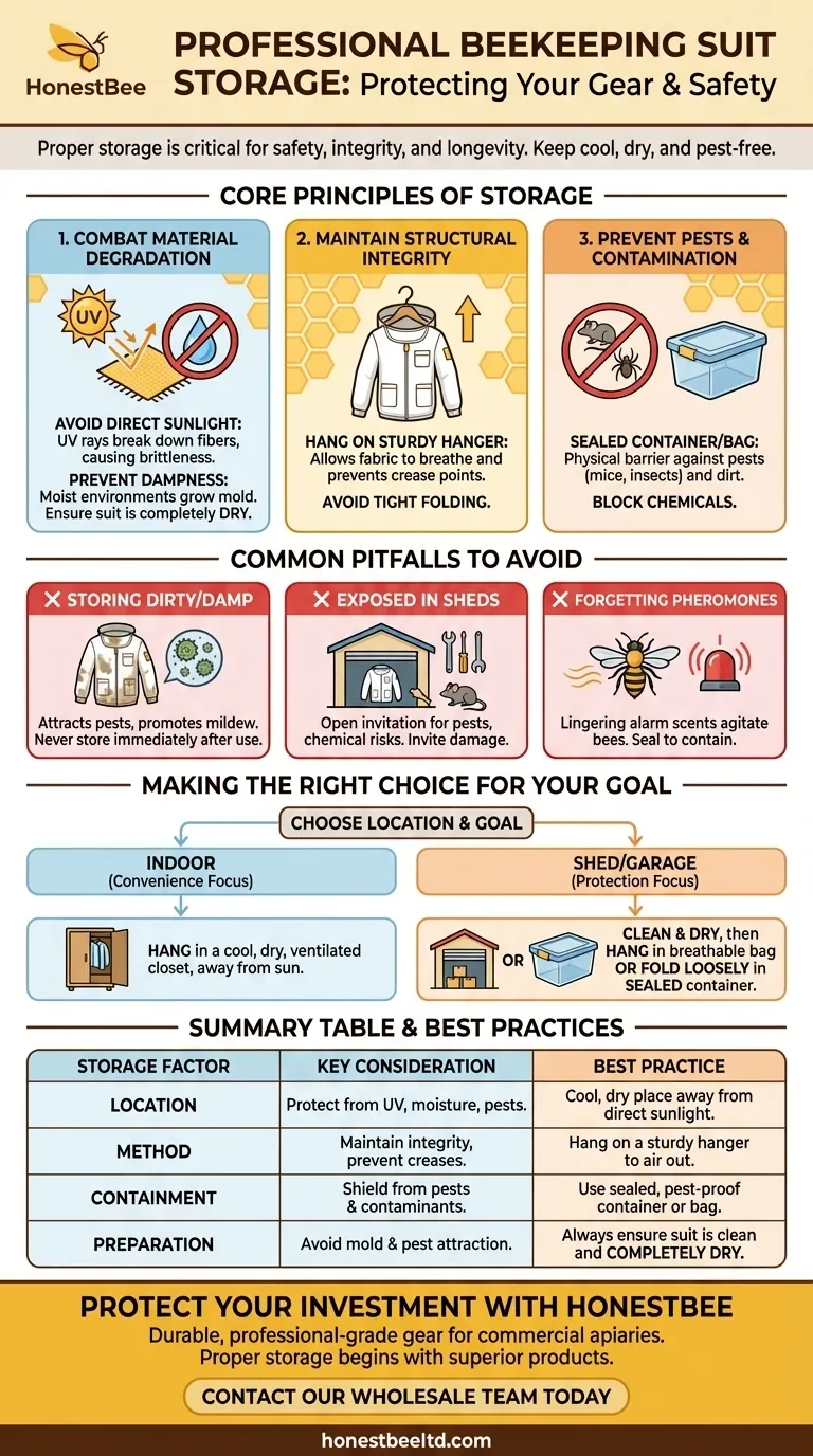 How should a beekeeping suit be stored? Essential Tips to Preserve Your Protective Gear Visual Guide
