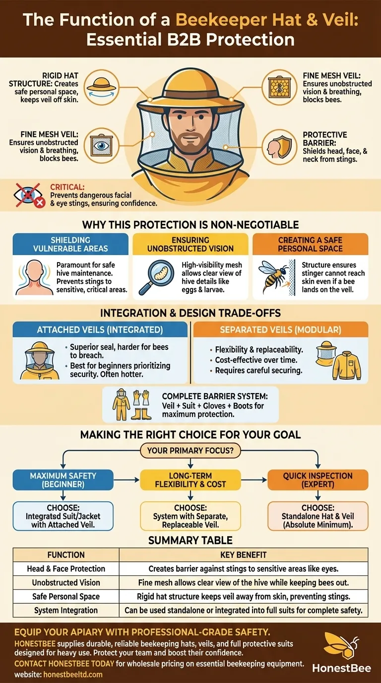 What is the function of a beekeeper hat and veil? Essential Head & Face Protection for Beekeepers Visual Guide