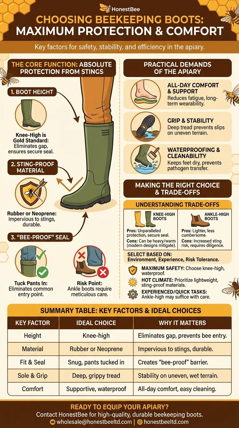 选择养蜂靴时应考虑哪些因素？确保最大的安全性和舒适性 图解指南