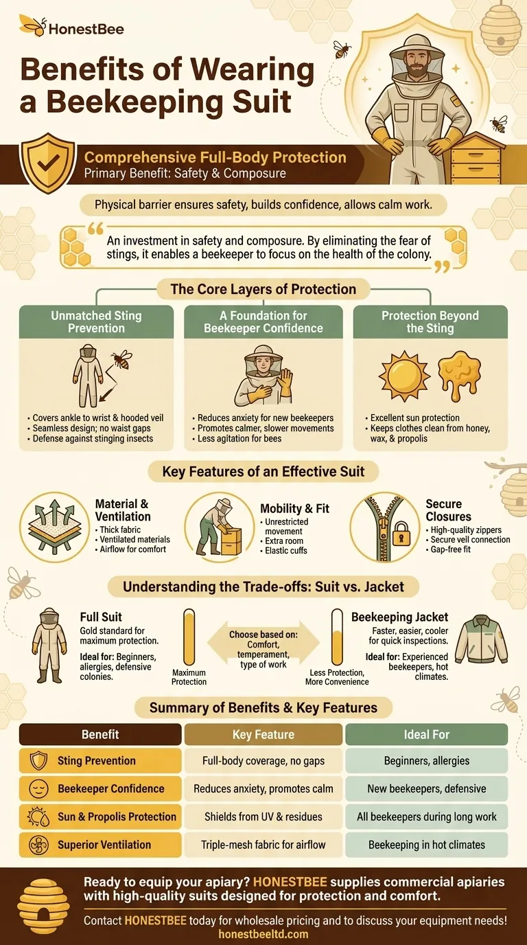 What are the benefits of wearing a beekeeping suit? Achieve Maximum Safety & Confidence Visual Guide