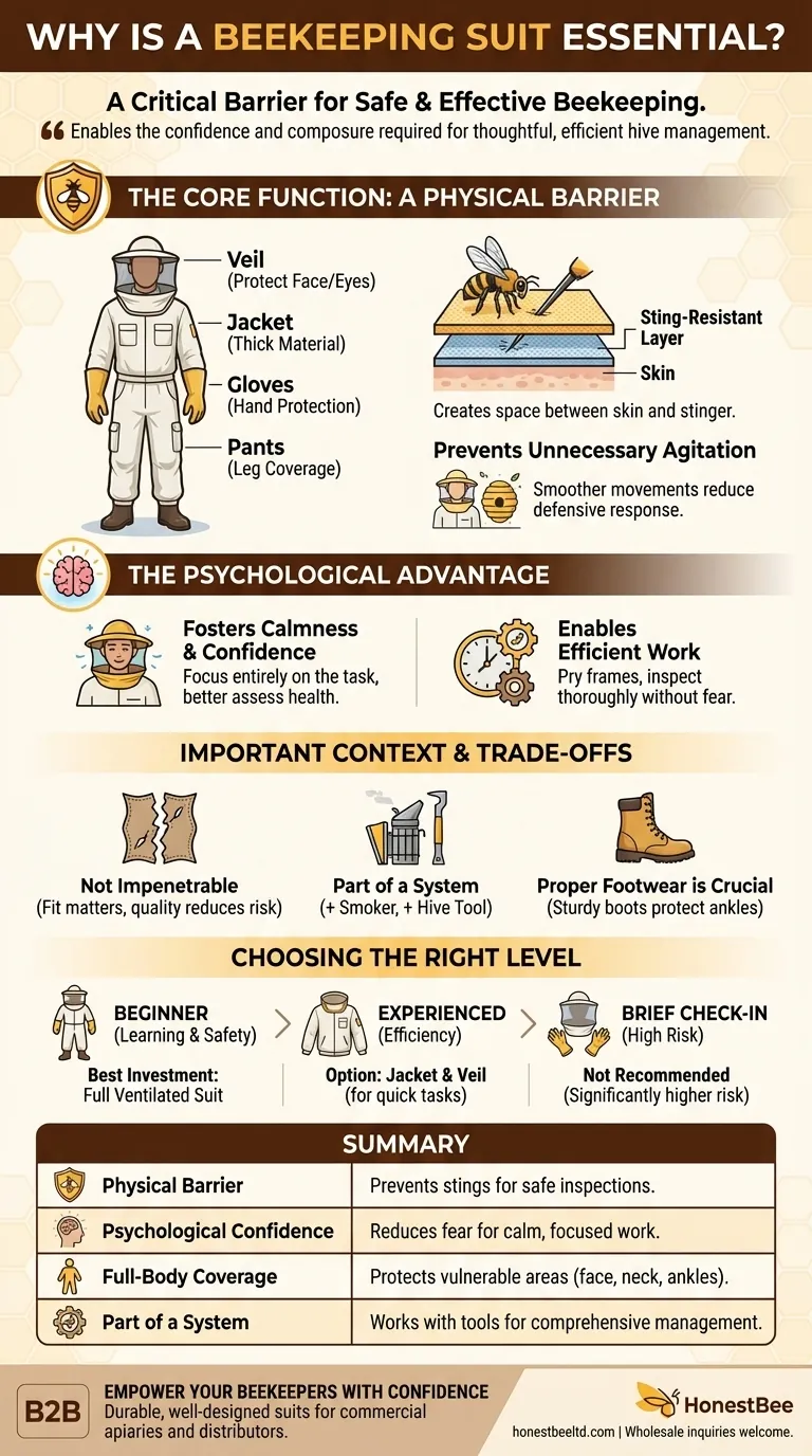 Why is a beekeeping suit important for beekeepers? Essential Protection for Confident Hive Management Visual Guide