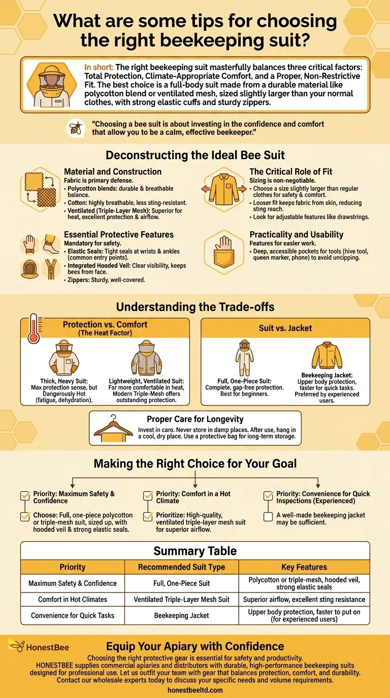What are some tips for choosing the right beekeeping suit? Find the Perfect Fit for Safety & Comfort Visual Guide