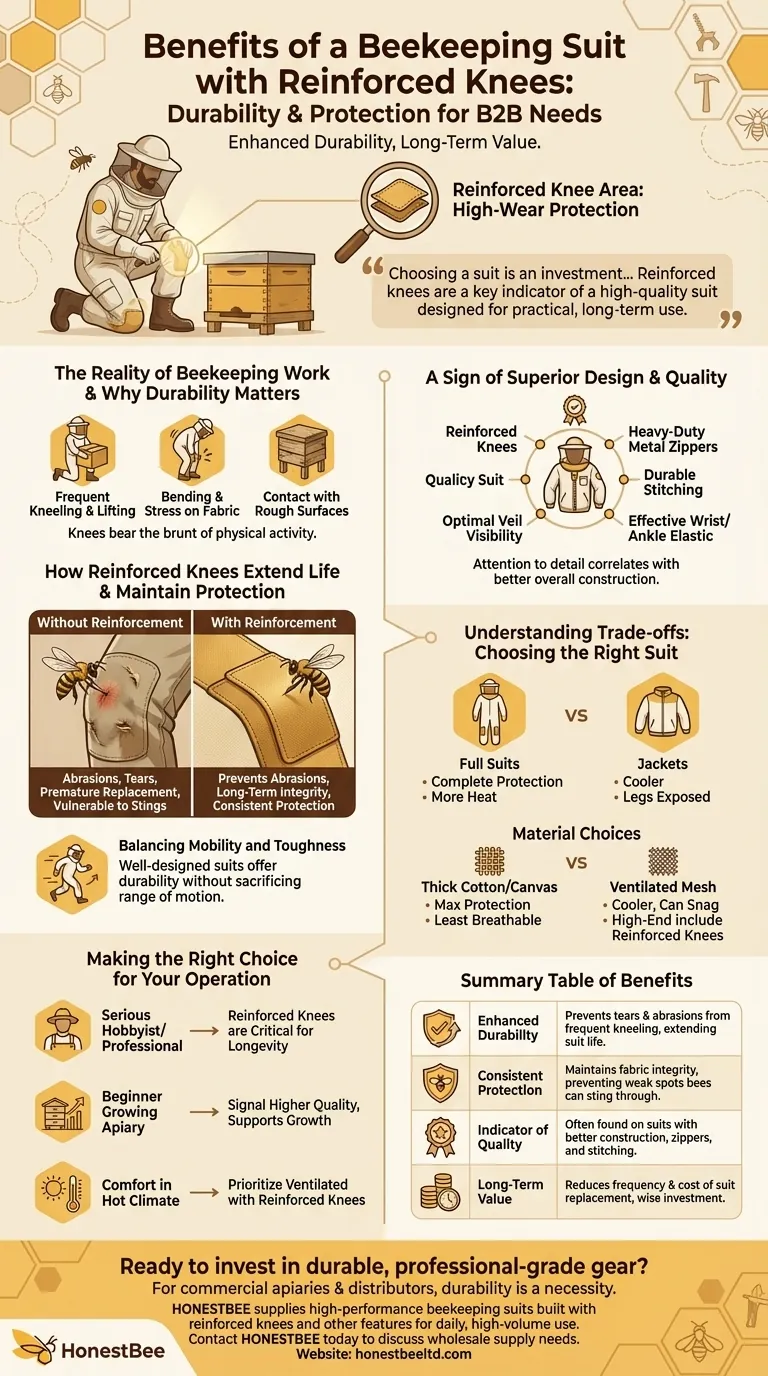 What are the benefits of a beekeeping suit with reinforced knees? Maximize Durability & Protection Visual Guide